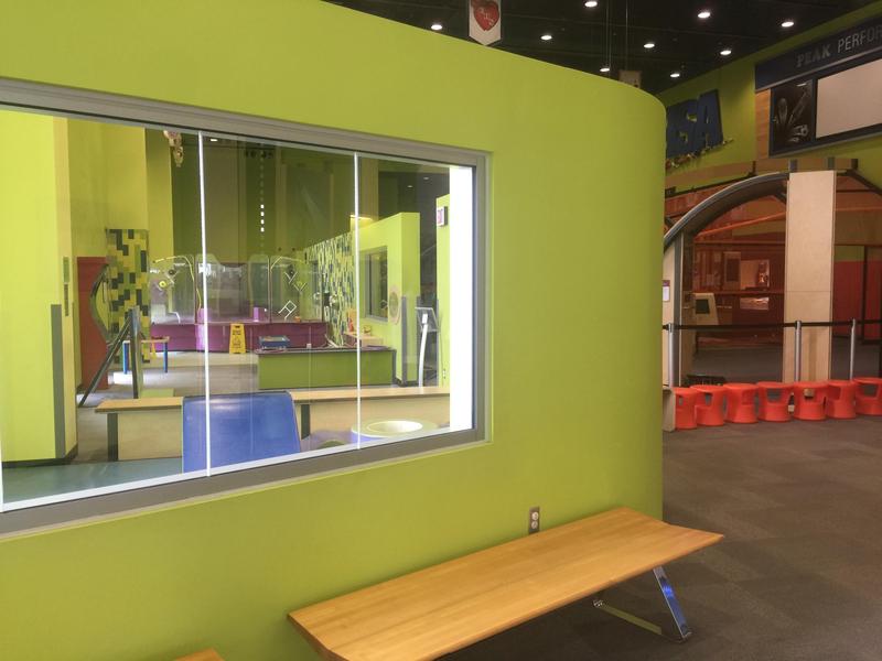 While the Peoria Riverfront Museum was finally able to reopen July 1 under Phase 4 of the Restore Illinois Plan, its "high touch" exhibits remain closed, and school field trips have been canceled. Image by Breanna Grow /WCBU. United States, 2020. While the Peoria Riverfront Museum was finally able to reopen July 1 under Phase 4 of the Restore Illinois Plan, its "high touch" exhibits remain closed, and school field trips have been canceled. Image by Breanna Grow /WCBU. United States, 2020.