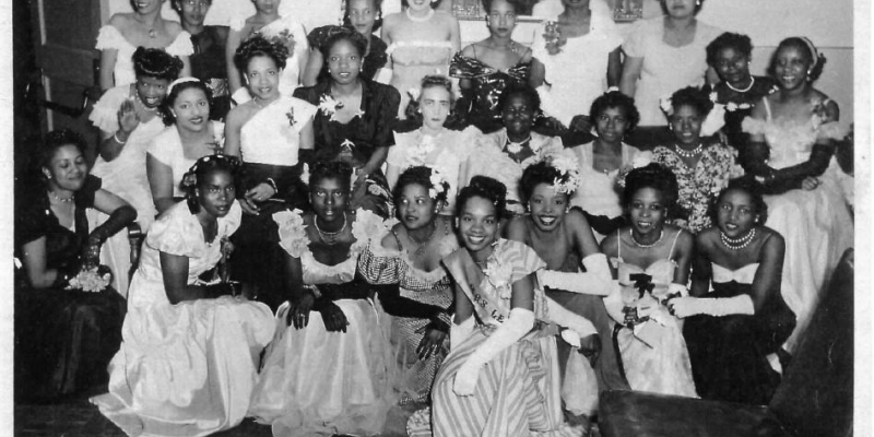 “Les Femmes Club”, was a local African American women’s organization. This image is included in the Hoskins archive and dated 1945. Many of these women would become founding members of sorority chapters, populate various service organizations and be featured in the Legacy Is Yours project. United States, 1945. “Les Femmes Club”, was a local African American women’s organization. This image is included in the Hoskins archive and dated 1945. Many of these women would become founding members of sorority chapters, populate various service organizations and be featured in the Legacy Is Yours project. United States, 1945.