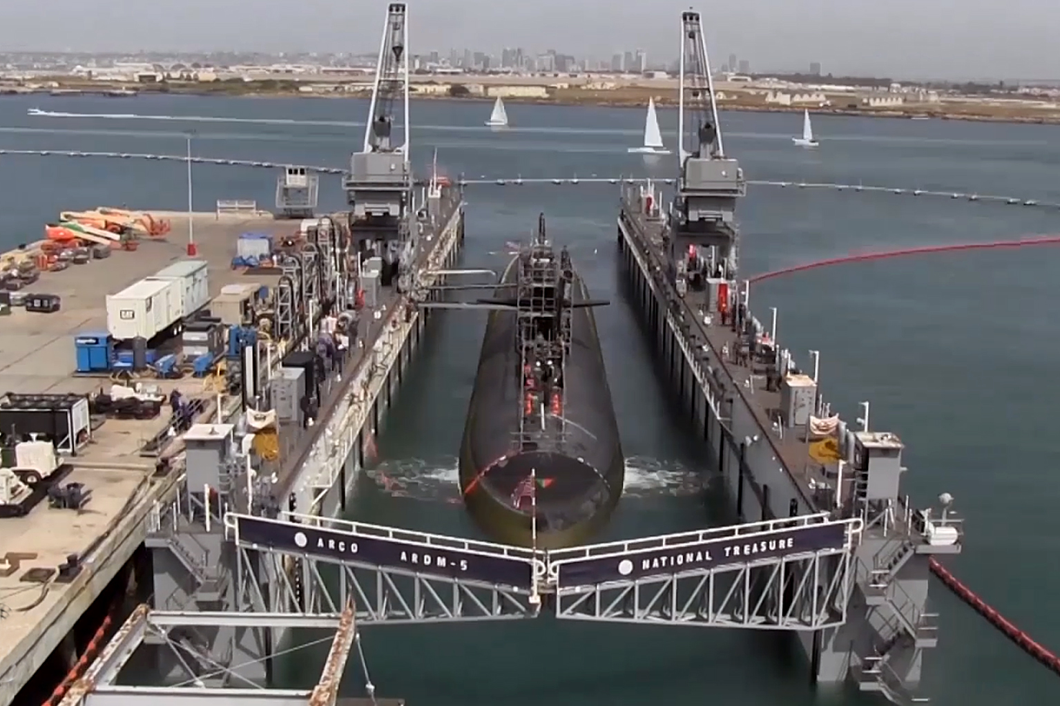 Naval historian Norman Polmar says buying new nuclear-armed submarines is necessary to replace the aging ones in today's arsenal, but not in as many numbers as the Navy plans. Still frame from PBS Newshour Broadcast. 2015. Media file: sub_construction.jpg