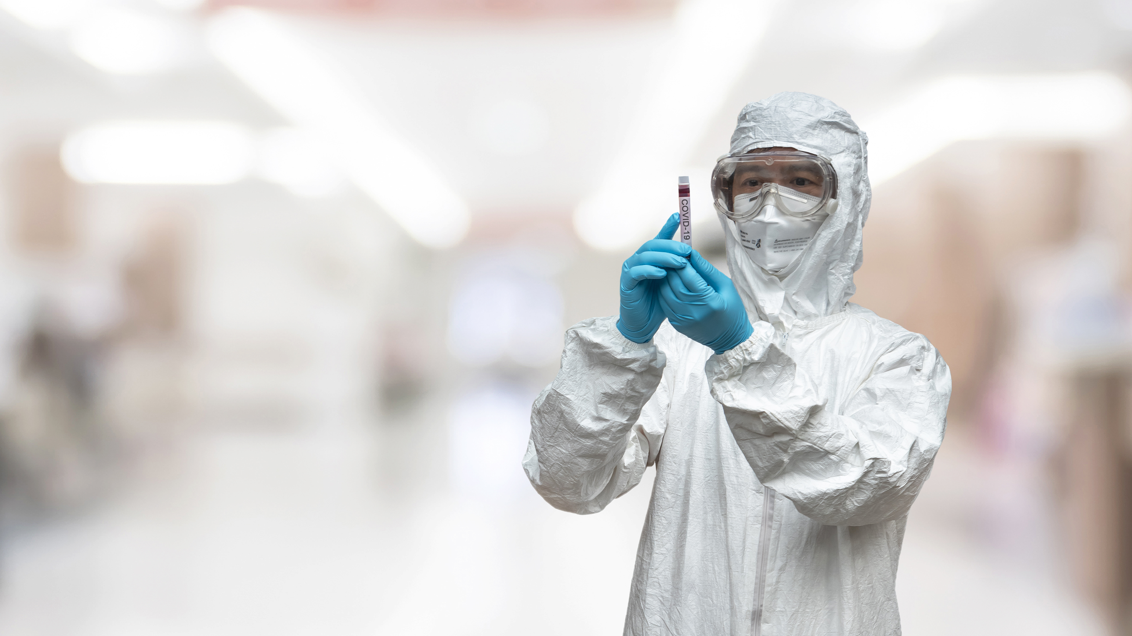 A lab technician scientist in PPE. Image by Chinnapong / Shutterstock. A lab technician scientist in PPE. Image by Chinnapong / Shutterstock.
