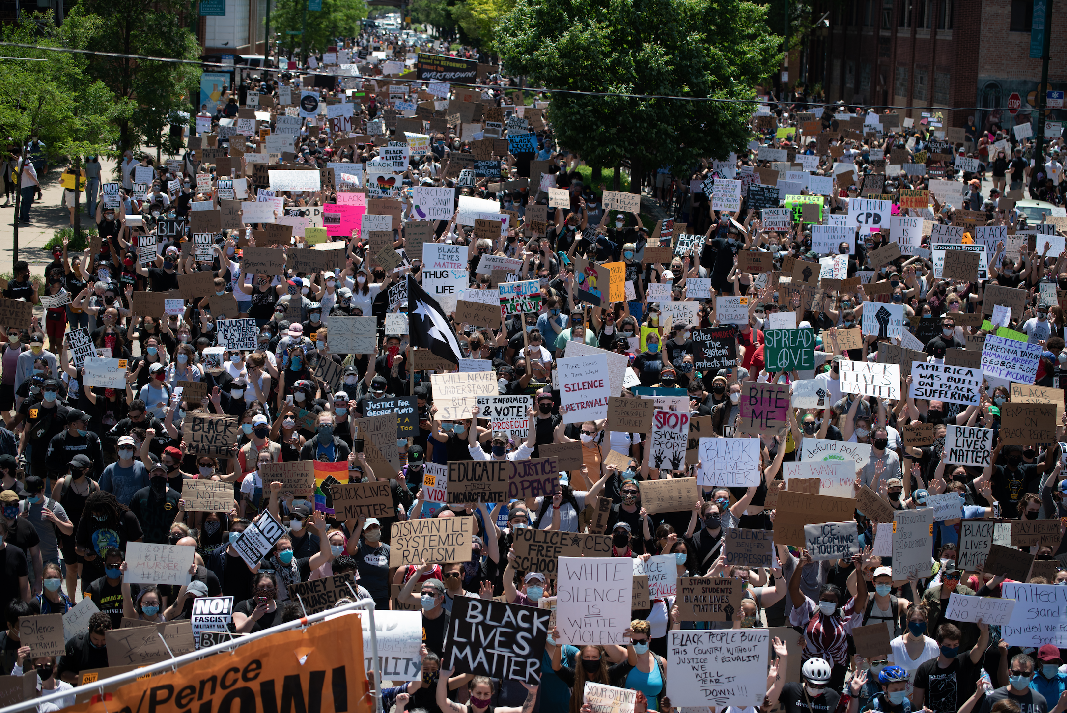 Chicago, Illinois, June 6, 2020: Black Lives Matter protest. Image by ryanbphotography / Shutterstock. United States, 2020. Chicago, Illinois, June 6, 2020: Black Lives Matter protest. Image by ryanbphotography / Shutterstock. United States, 2020.
