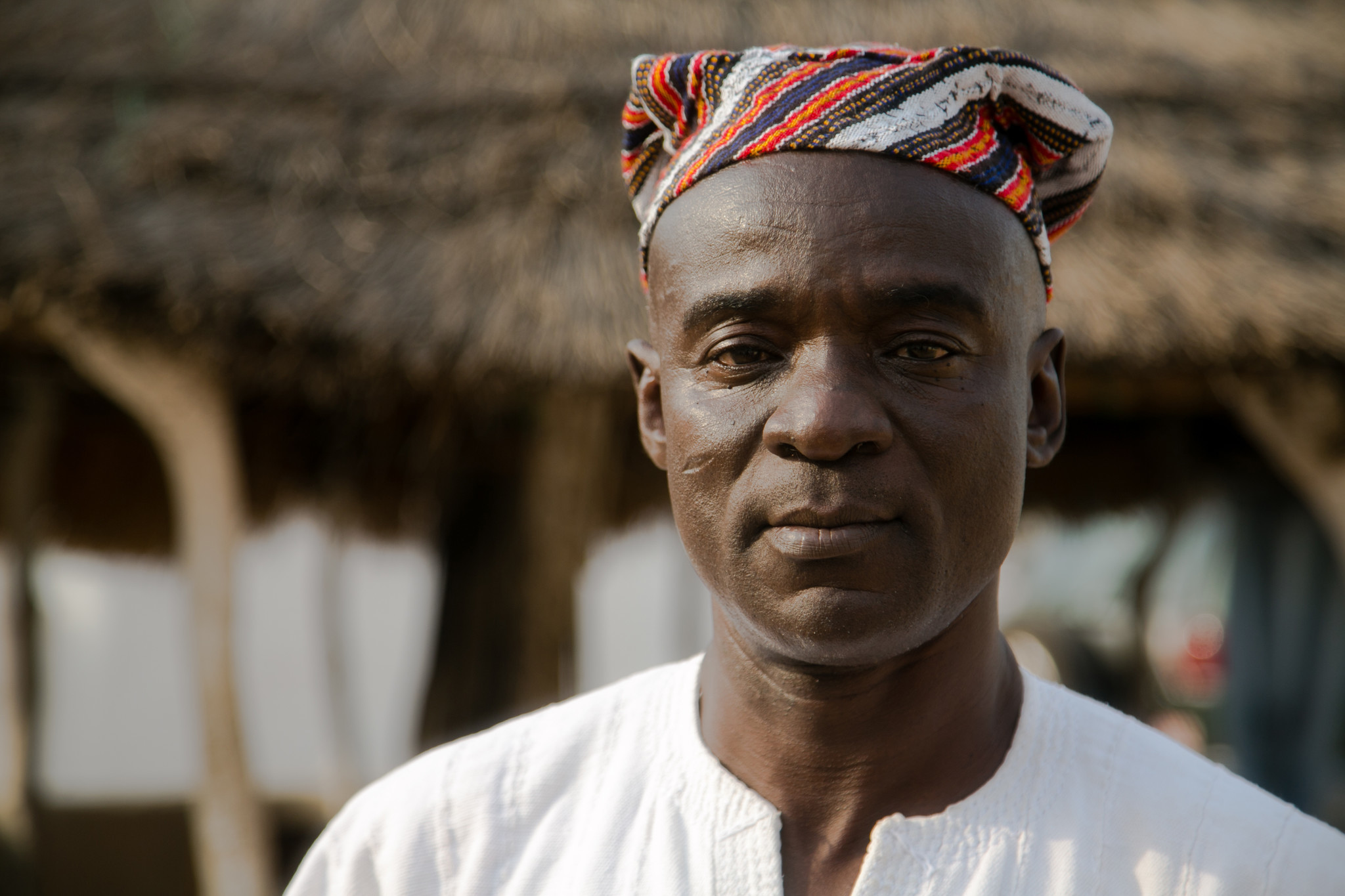 Chief Ubor Dawuni Wumbe in his palace in Bunbong. Image by Noah Fowler. Ghana, 2017. Chief Ubor Dawuni Wumbe in his palace in Bunbong. Image by Noah Fowler. Ghana, 2017.