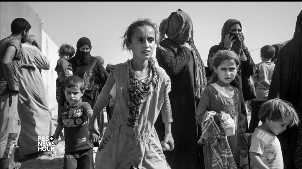 Refugees in Hajaj. Image by Paolo Pelligrin. Iraq, 2016. Hajaj
