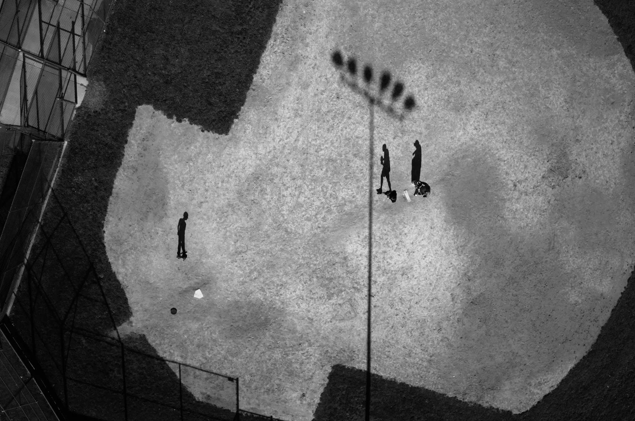 Baseball practice in Montgomery County, Maryland. The FAA issued 1,428 domestic drone permits between 2007 and early 2013. According to records obtained from the agency, the National Institute of Standards and Technology and the U.S. Navy have applied for drone authorization in Montgomery County. Image by Tomas van Houtryve. United States, 2014.