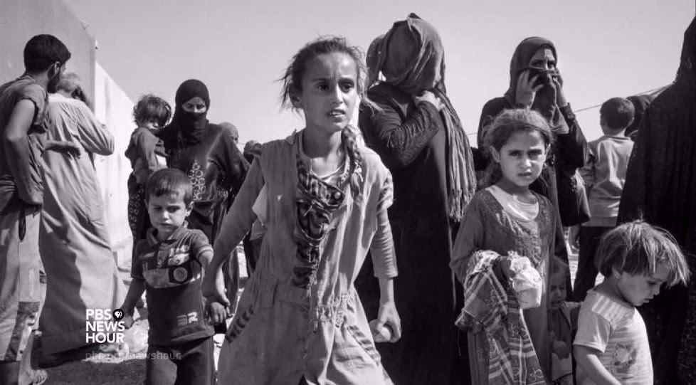 Refugees in Hajaj. Image by Paolo Pelligrin. Iraq, 2016. Hajaj refugees