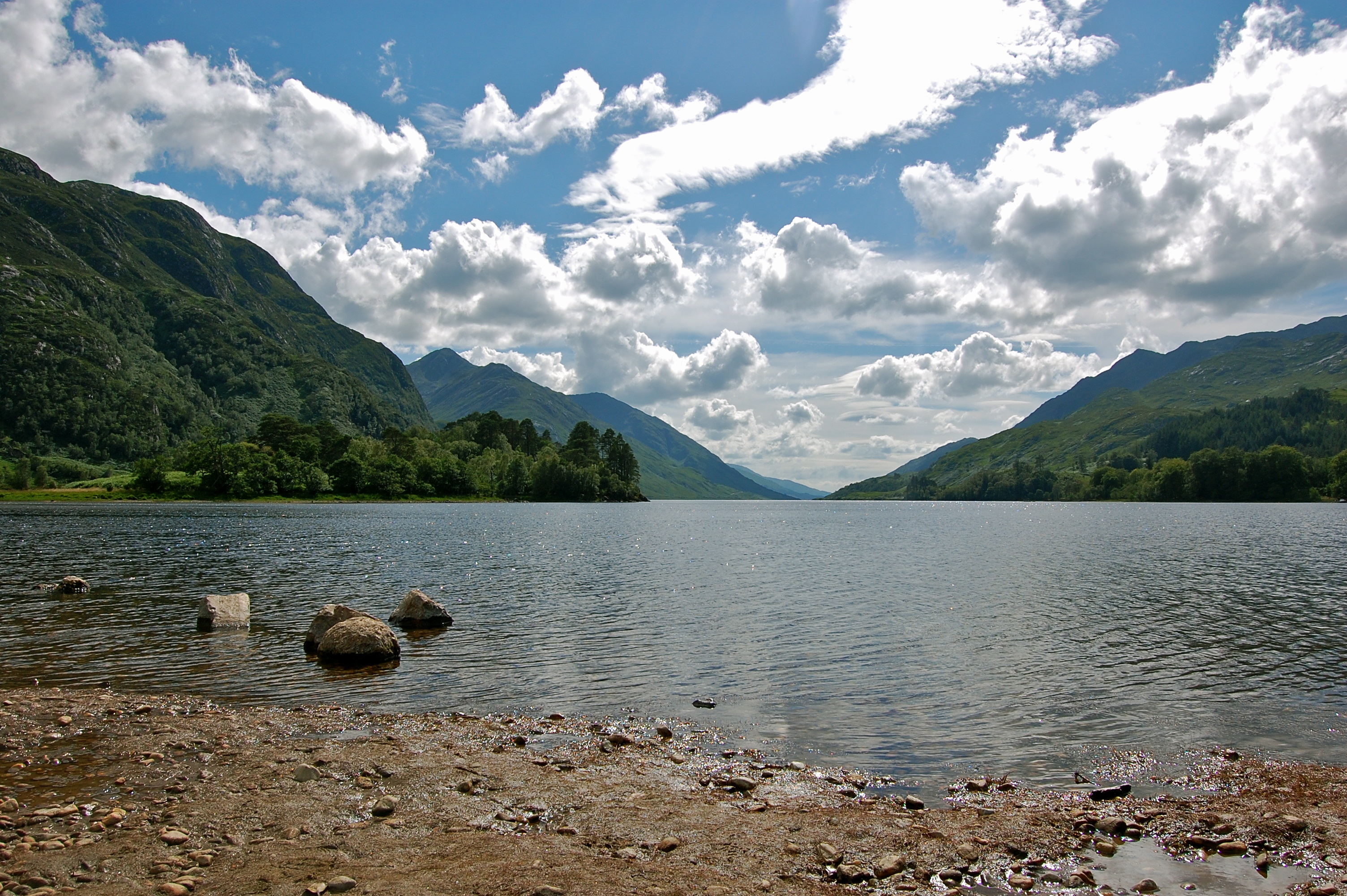 Scotland is home to more than 31,000 lochs. This one in Glenfinnan is opposite the famous Glenfinnan Viaduct. Image by Henry Molski. Scotland, 2013. Media file: photo_2.jpg