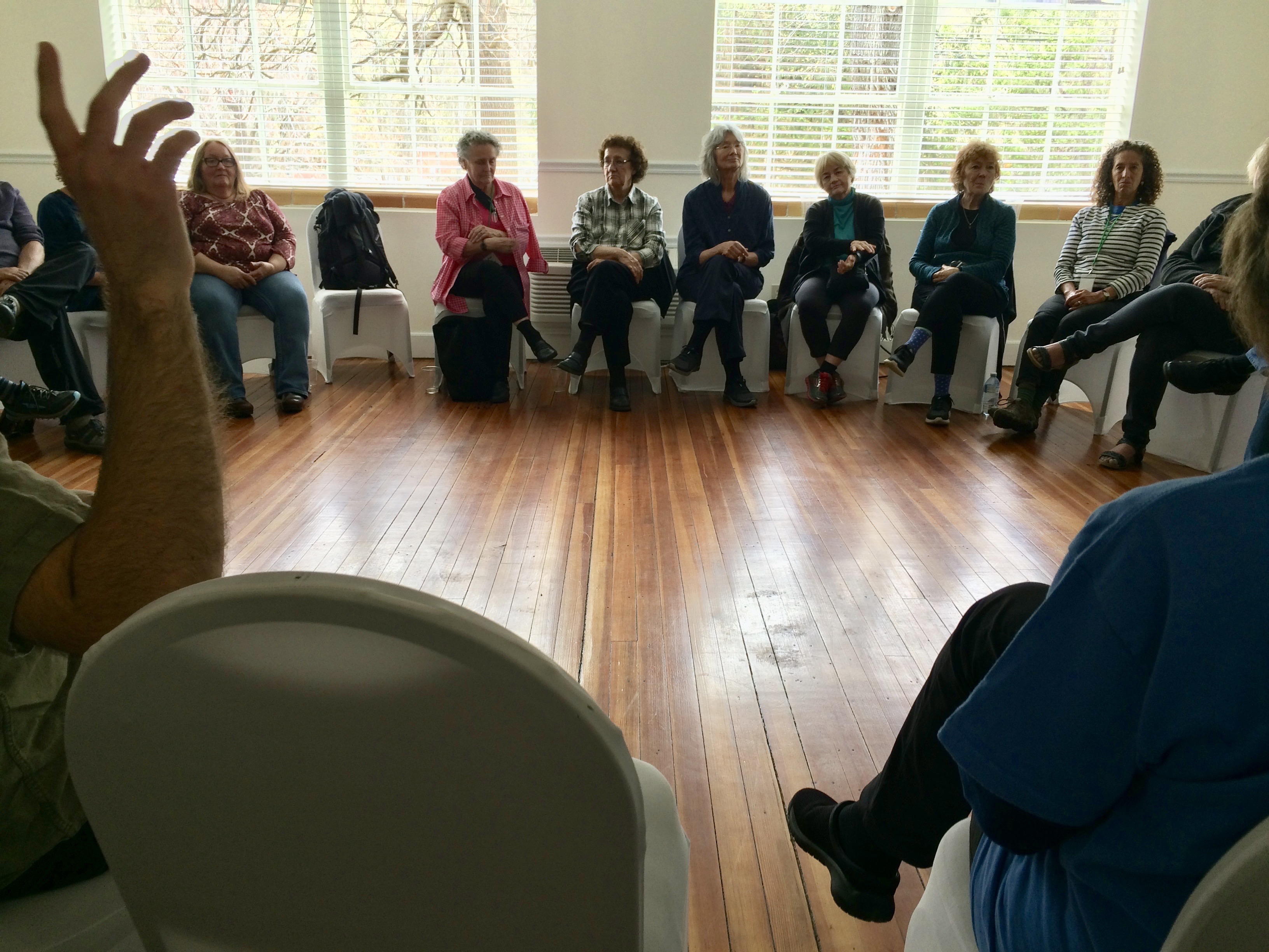 Cross cultural conversations, like this one that Leverett residents held with a group in Kentucky, may be on the agenda closer to home with help of a Community Conversations - Franklin County group. Image by Richie Davis. Kentucky, 2018. Cross cultural conversations, like this one that Leverett residents held with a group in Kentucky, may be on the agenda closer to home with help of a Community Conversations - Franklin County group. Image by Richie Davis. Kentucky, 2018.