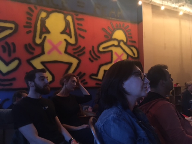 Dr. Yelena Orlova-Morozova at one-year-anniversary of Moscow's non-gernment AIDS.Center. Dr. Yelena Orlova-Morozova listens to a lecture at Moscow's non-gernment AIDS.Center. Image by Anna Nemtsova. Russia, 2017.