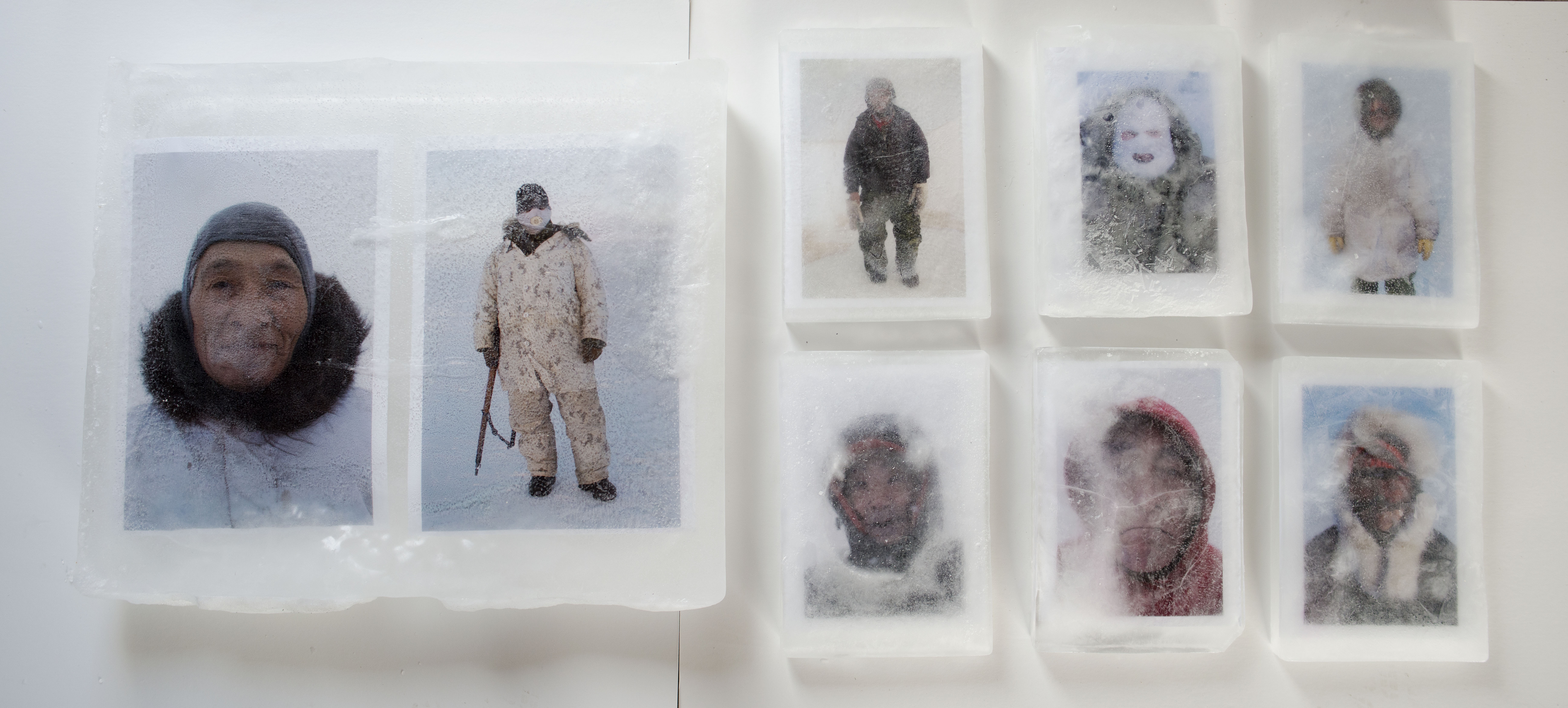Louie Palu's work photographs the Inuit communities of the high Artic before freezing them into large blocks of ice to portray the connection between their environment and their identity. Louie Palu's work photographs the Inuit communities of the high Artic before freezing them into large blocks of ice to portray the connection between their environment and their identity.