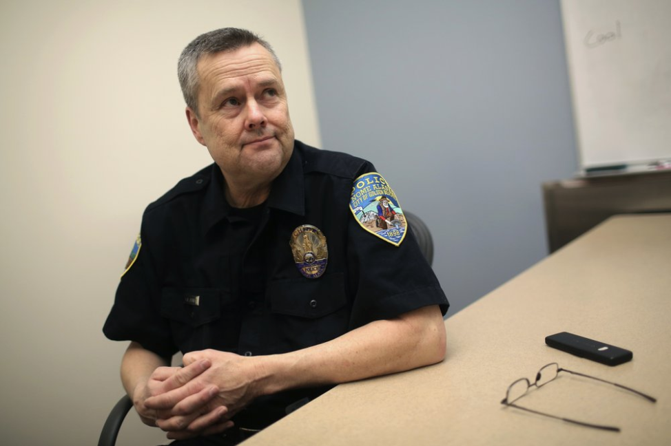 In this Feb. 23, 2019, photo, new police chief Robert Estes speaks to the Associated Press in Nome, Alaska. Estes replaced the outgoing chief after public complaints that the police department had mishandled sexual assault cases in Nome. Image by Wong Maye-E. United States, 2019. In this Feb. 23, 2019, photo, new police chief Robert Estes speaks to the Associated Press in Nome, Alaska. Estes replaced the outgoing chief after public complaints that the police department had mishandled sexual assault cases in Nome. Image by Wong Maye-E. United States, 2019.