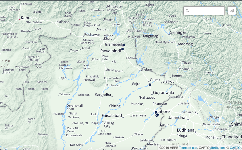 Click the link below to view a full-screen interactive map of this project's reporting. Images by Ikra Javed. Pakistan, 2016. Data visualization by Patrick Reilly. Media file: screen_shot_2016-09-14_at_3.57.18_pm.png