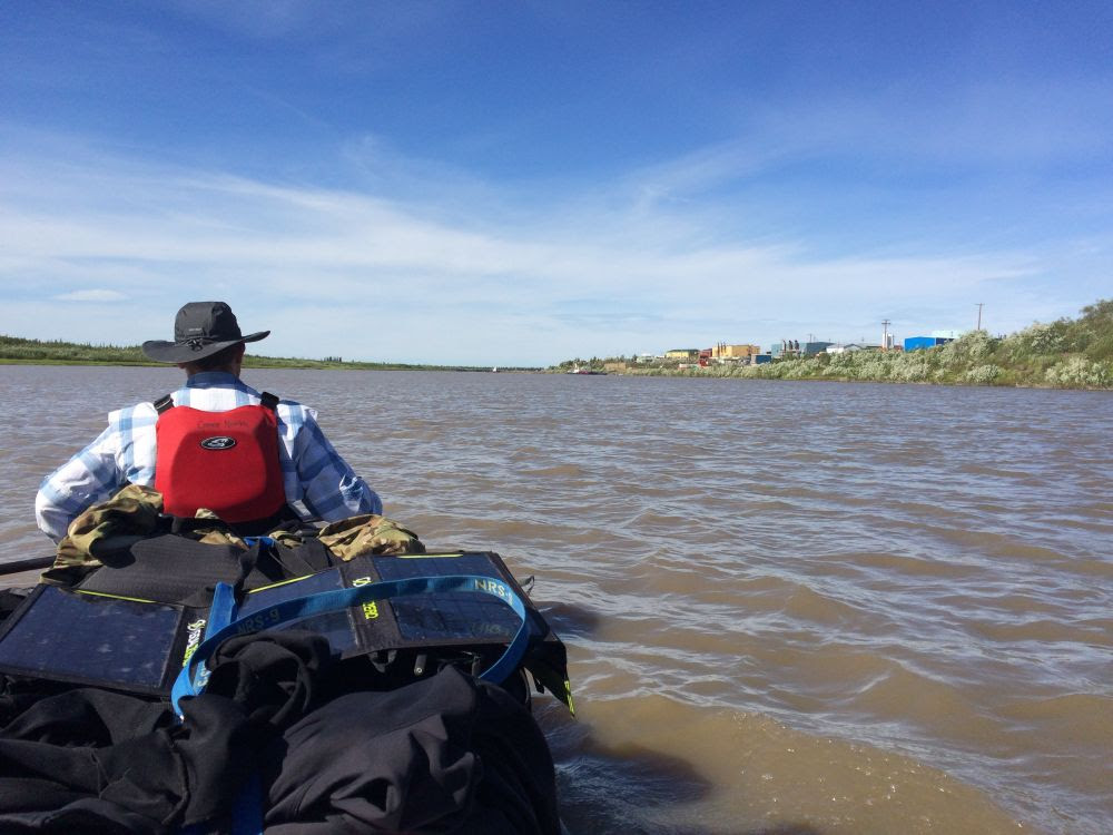 The town of Inuvik, from the Mackenzie River. Image courtesy of Brian Castner. Canada, 2016. Media file: news_letter_9_20.jpg