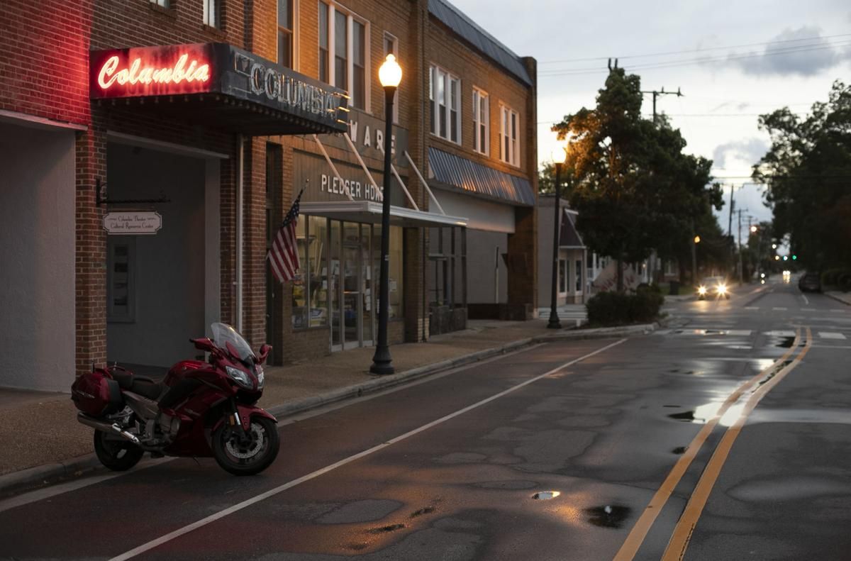 Main Street in Columbia, N.C., is quiet after a late-afternoon thunderstorm on July 23, 2020. Columbia is the county seat of Tyrrell County, with fewer than 4,000 residents. Image by Robert Willett / The News & Observer / North Carolina News Collaborative. United States, 2020. Main Street in Columbia, N.C., is quiet after a late-afternoon thunderstorm on July 23, 2020. Columbia is the county seat of Tyrrell County, with fewer than 4,000 residents. Image by Robert Willett / The News & Observer / North Carolina News Collaborative. United States, 2020.