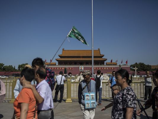 Tiananmen Square, located in the center of China's capital city, Beijing, is visited by huge numbers of people everyday. It's known worldwide for the deadly protests there in 1989. Image by Kelsey Kremer. China, 2017. Tiananmen Square, located in the center of China's capital city, Beijing, is visited by huge numbers of people everyday. It's known worldwide for the deadly protests there in 1989. Image by Kelsey Kremer. China, 2017.