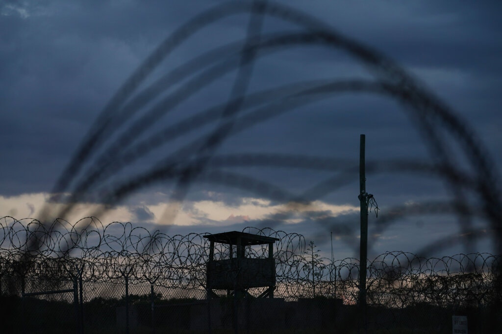 Mohammed al-Qahtani was brutally interrogated at Camp X-Ray, above, a detention facility at Guantánamo Bay. Image by Doug Mills/The New York Times. United States, undated. Mohammed al-Qahtani was brutally interrogated at Camp X-Ray, above, a detention facility at Guantánamo Bay. Image by Doug Mills/The New York Times. United States, undated.