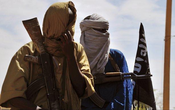 Two masked Islamists last year in Gao, northern Mali's largest city, during their short-lived control of the region. Image by Issouf Sanogo/AFP/Getty. Media file: mali_photo.jpg