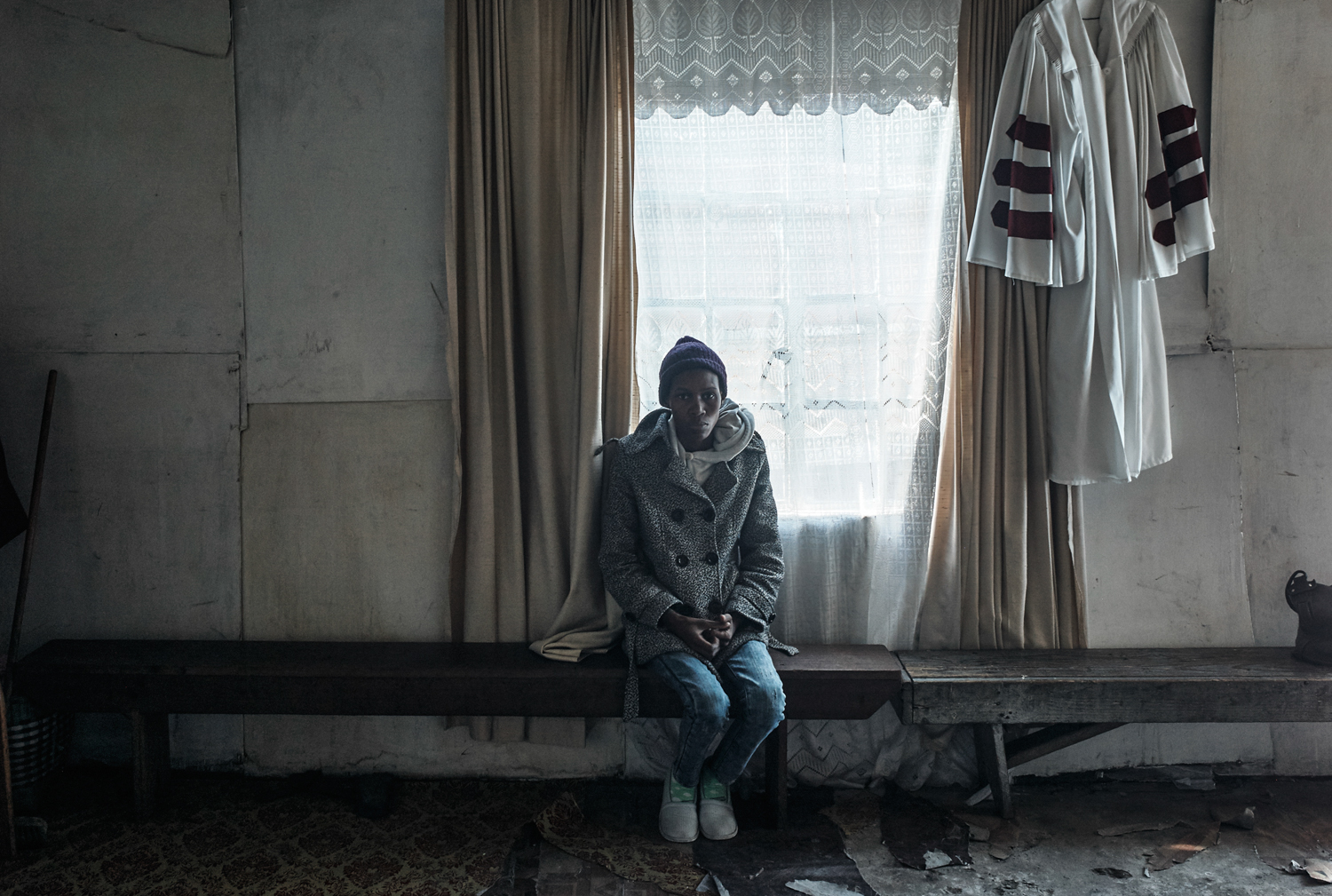 Fundiswa, 34, at a church where she sang. Fundiswa died in September 2013. Image by Misha Friedman. South Africa, 2013. Fundiswa, 34, at a church where she sang. Fundiswa died in September 2013. Image by Misha Friedman. South Africa, 2013.