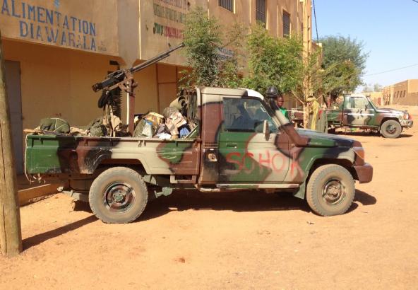 Mali's military has received tens of millions of dollars in U.S. aid, but it was quickly defeated and booted out of northern Mali last year. Image by Yochi Dreazen. Mali, 2013.
