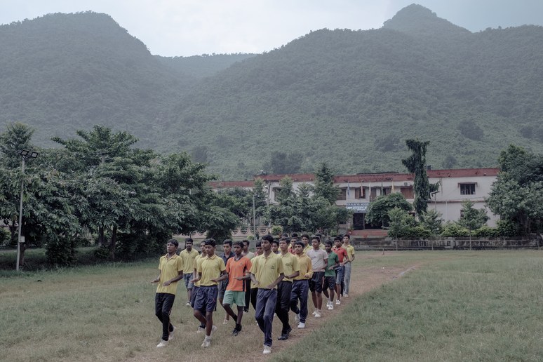 Marching practice on the school playground after the end of classes. Image by Arko Datto. India, 2018. Marching practice on the school playground after the end of classes. Image by Arko Datto. India, 2018.