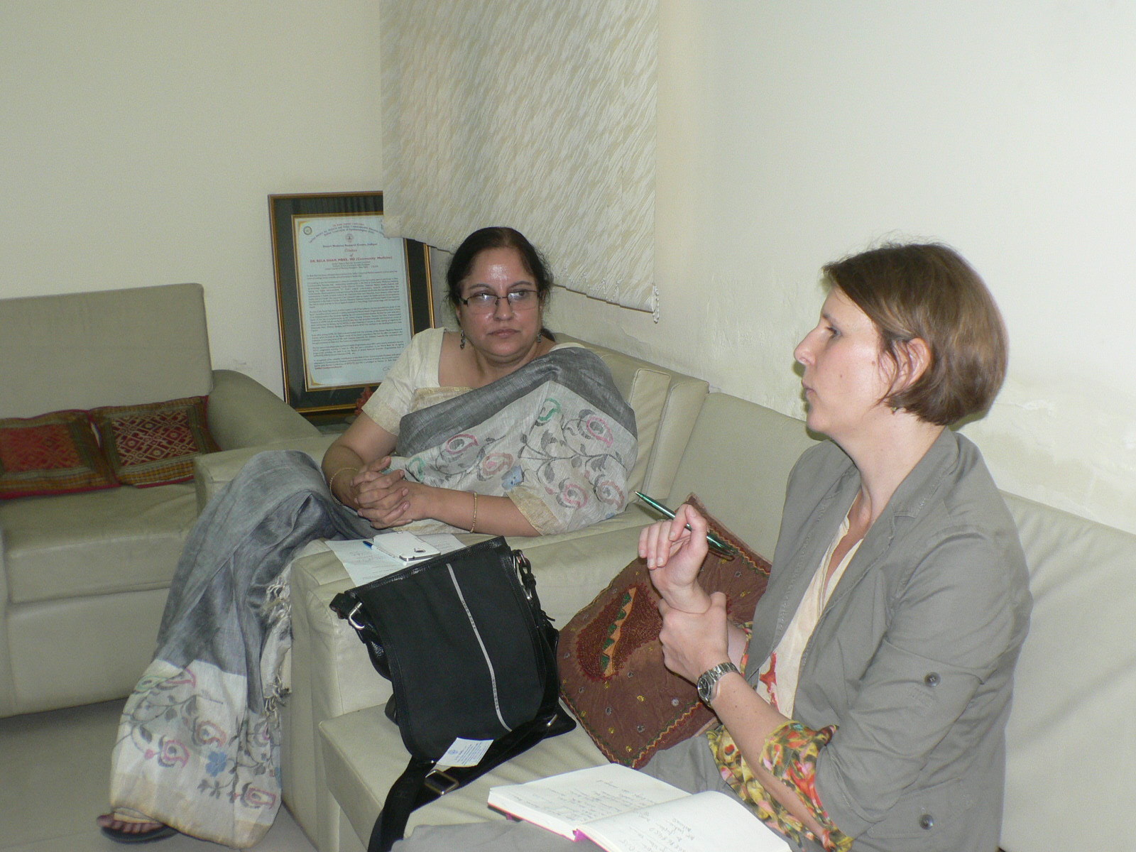 Interview at the Indian Council of Medical Research, NCD Department. Image by Martina Merten. India, 2013. Media file: p1100224.jpg