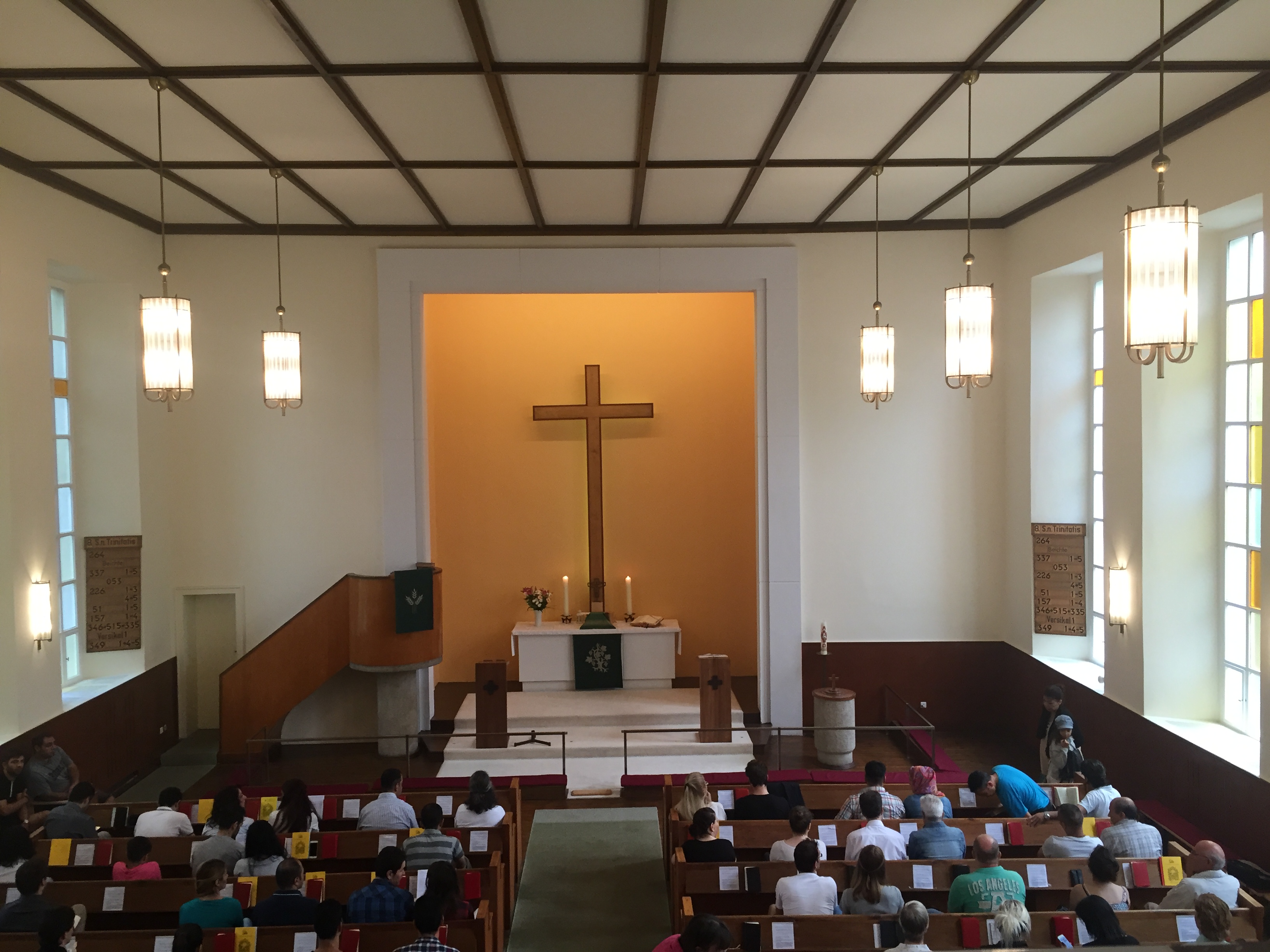 Visiting Trinity Church in Berlin one Sunday in July 2016. Half of the service was translated into Farsi. Image by Laura Kasinof. Germany, 2016. Visiting Trinity Church in Berlin one Sunday in July 2016. Half of the service was translated into Farsi. Image by Laura Kasinof. Germany, 2016.