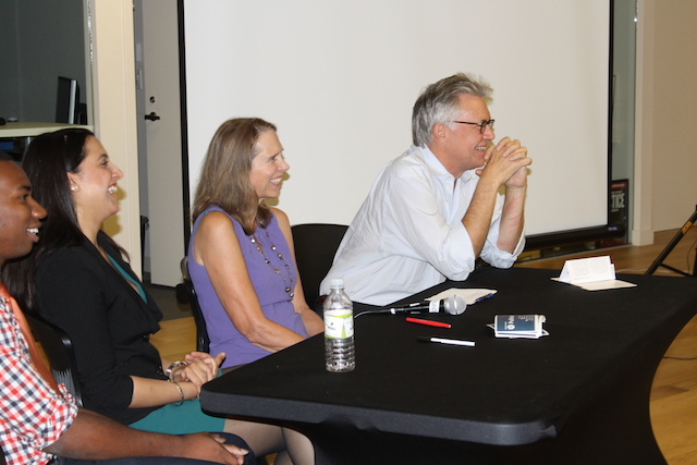 From left to right: Robert Samuels, Rudaba Nasir, Kem Knapp Sawyer, Jon Sawyer. Image by Media Rise. Washington, D.C., 2014. Media file: img_7549.jpg