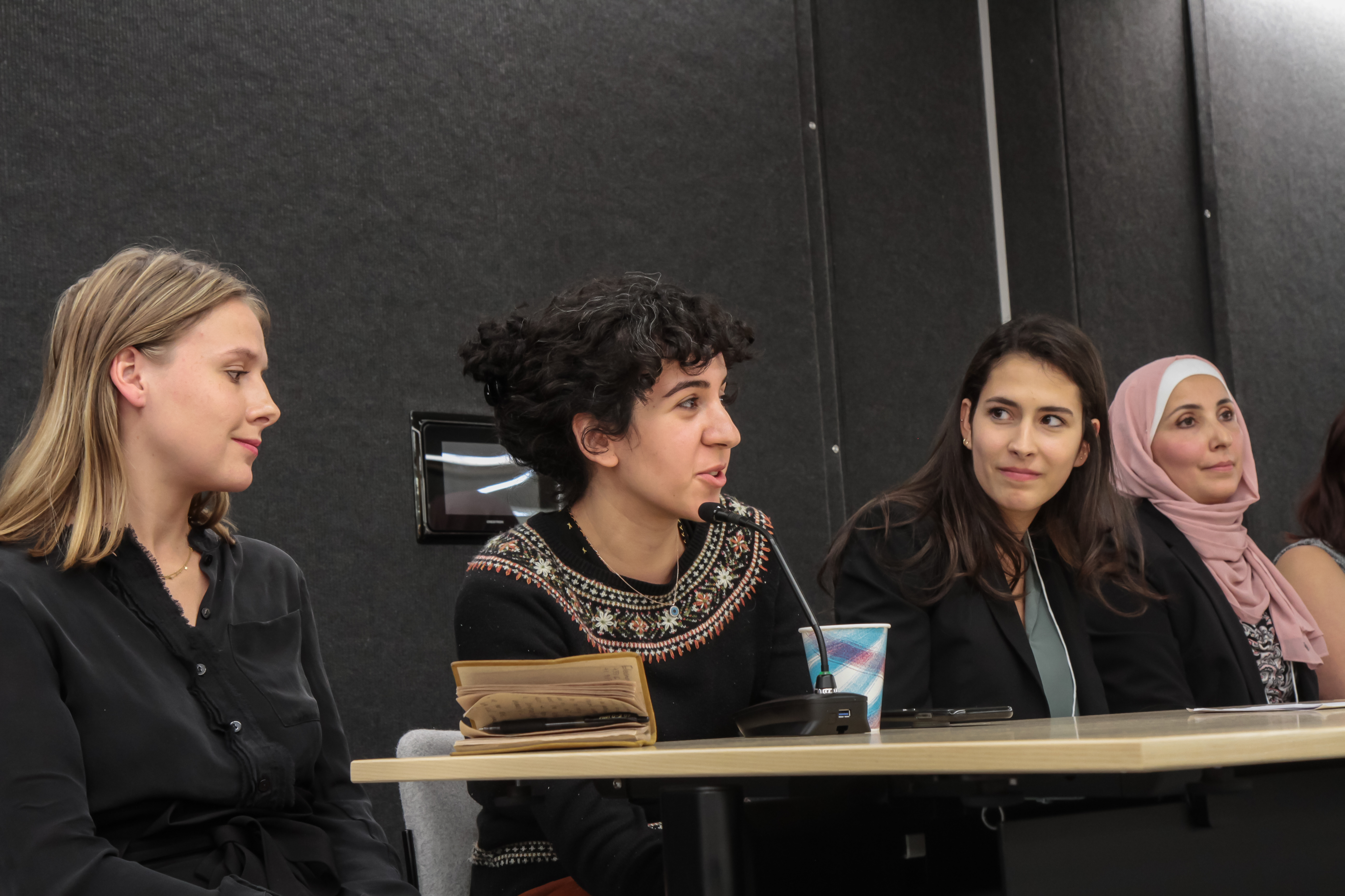 Hana Elias from Columbia University answers a question after her presentation. Image by Libby Moeller. United States, 2019. Hana Elias from Columbia University answers a question after her presentation. Image by Libby Moeller. United States, 2019.