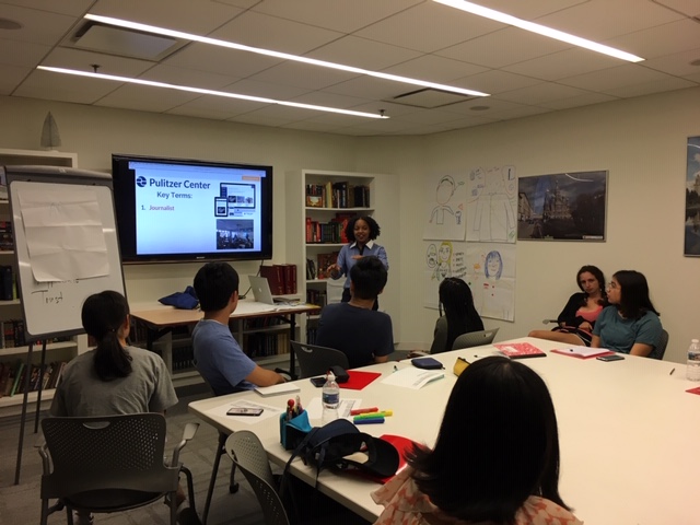 Students from Washington, DC and throughout Japan begin a two-day photojournalism workshop with Pulitzer Center's education staff as part of one-month exchange program led by Tomodachi Youth Exchange. Image by Fareed Mostoufi. United States, 2018. Media file: img_0586.jpg