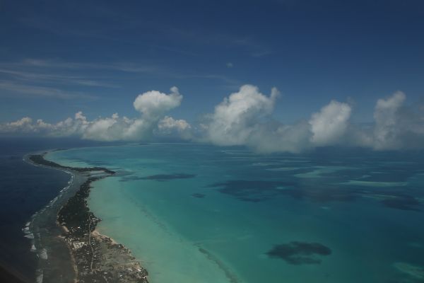 With an average height of just 2 meters above sea level, the islands of the Pacific nation of Kiribati are threatened by rising Media file: 6fe3cc8b-bf93-4424-858a-765fcb080dbf.jpg