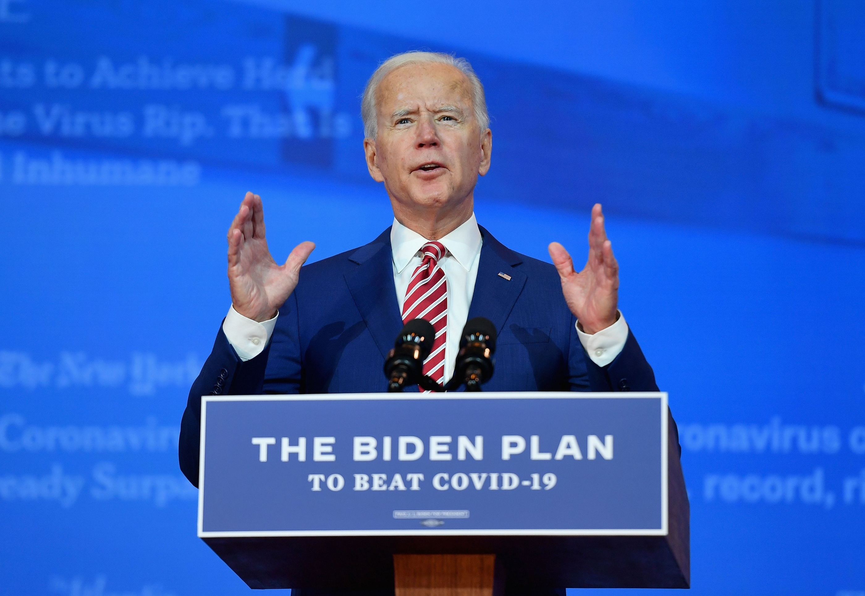 U.S. President-elect Joe Biden delivers remarks on COVID-19. Image by Stratos Brilakis / Shutterstock. United States, 2020. U.S. President-elect Joe Biden delivers remarks on COVID-19. Image by Stratos Brilakis / Shutterstock. United States, 2020.
