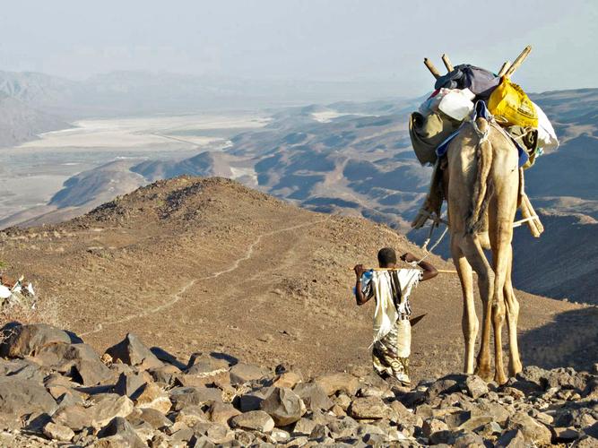 Salopek reaches the end of the trail in Ethiopia and descends into Djibouti, on the Red Sea coast. Image by Paul Salopek/Courtesy of National Geographic. Ethiopia, 2013. Media file: salopeknpr.jpg