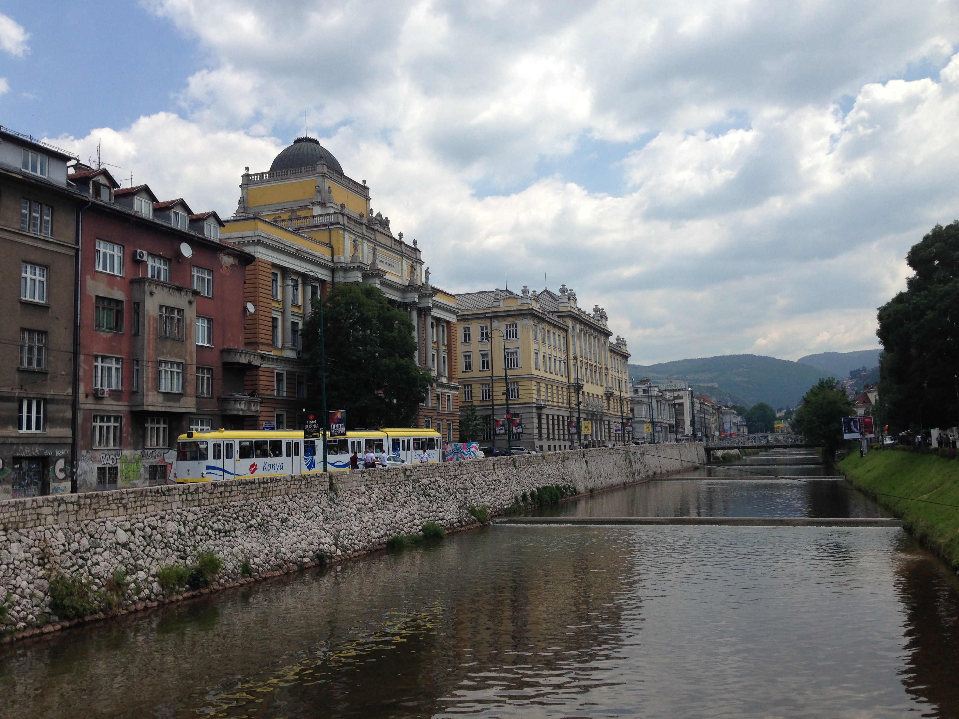 Sarajevo's Miljacka river. Image by Elisabeth Zerofsky. Bosnia, 2015.