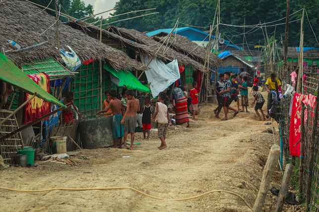 A displaced persons camp in Rakhine State's Mrauk-U township. Voting has been cancelled across the entire township. Image courtesy of Emily Fishbein. Myanmar, 2020. A displaced persons camp in Rakhine State's Mrauk-U township. Voting has been cancelled across the entire township. Image courtesy of Emily Fishbein. Myanmar, 2020.