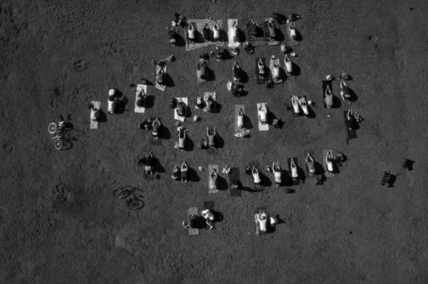 A public park is seen from above in San Francisco. California is a major center for the development and manufacture of military UAVs–Genderal Atomic builds its Predators and Reapers in the state–and the Bay Area in particular is hub of the expanding consumer-drone market. Image by Tomas van Houtryve. United States, 2014. A public park is seen from above in San Francisco. California is a major center for the development and manufacture of military UAVs–Genderal Atomic builds its Predators and Reapers in the state–and the Bay Area in particular is hub of the expanding consumer-drone market. Image by Tomas van Houtryve. United States, 2014.