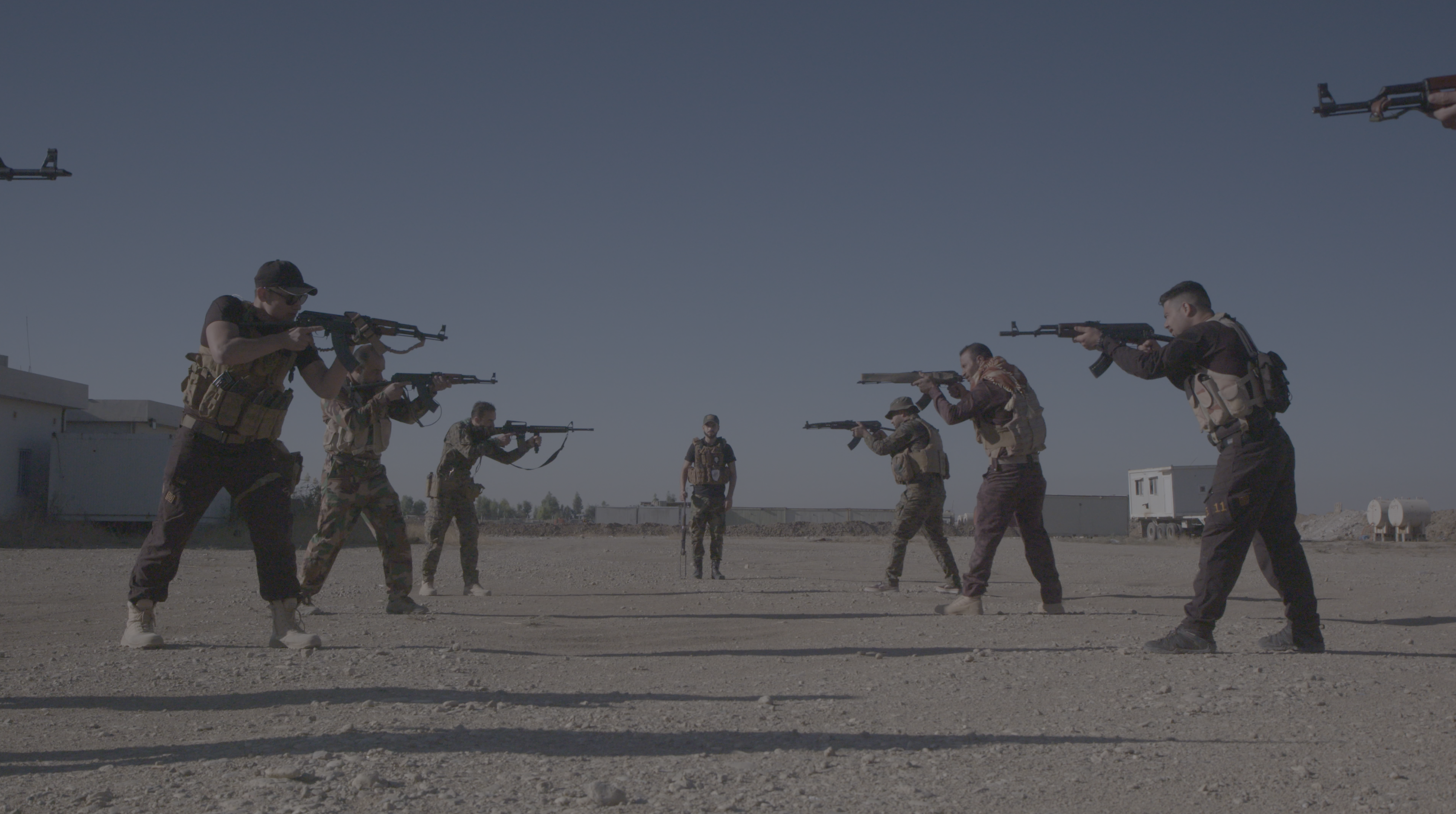 Members of the Iranian-backed Public Mobilization Forces train in northern Iraq. Image by Gelareh Kiazand. Iraq, 2017. Members of the Iranian-backed Public Mobilization Forces train in northern Iraq. Image by Gelareh Kiazand. Iraq, 2017.
