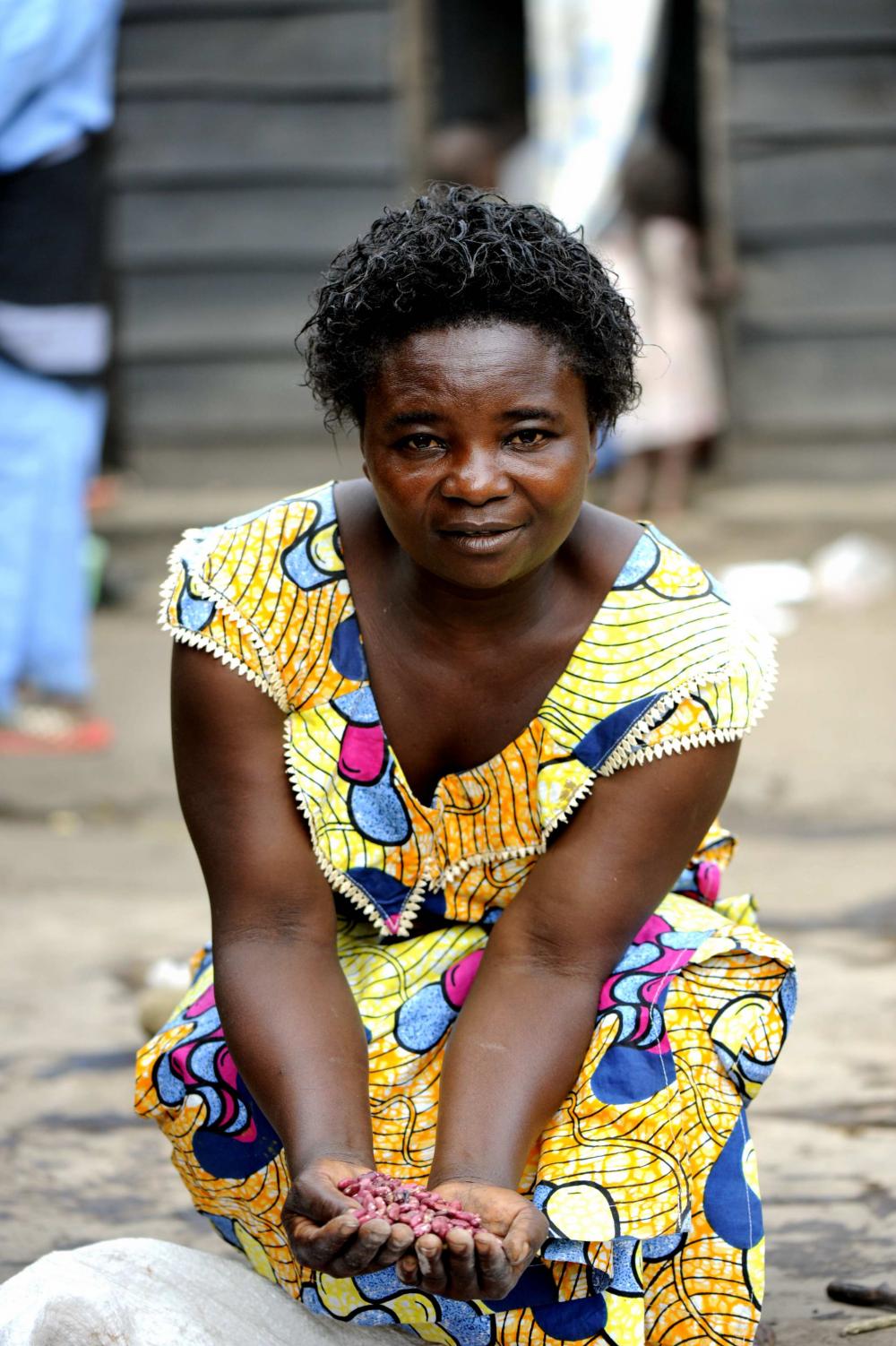 Masika Katsuva is a central figure in the Pulitzer Center-supported documentary "Seeds of Hope." She has created a support center and farming community in the Democratic Republic of Congo to assist other survivors of rape, their children and orphans. Image by Fiona Lloyd-Davies. DRC, 2013. Media file: un02_masika.jpg