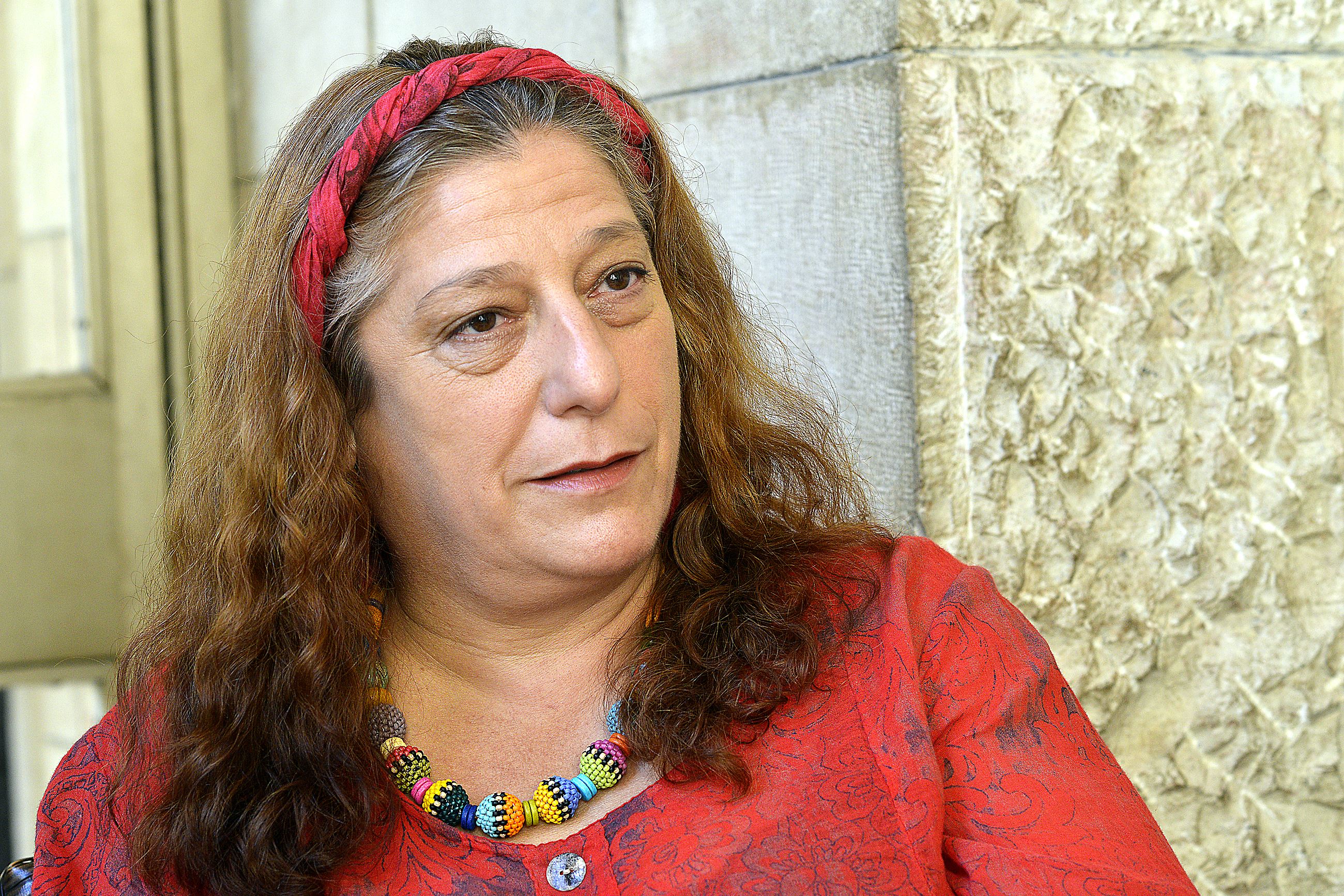 Efrat Eyal Hatchwell, youth director at the Jerusalem International YMCA, runs the youth film program. Image by Larry Roberts. Israel, 2015.