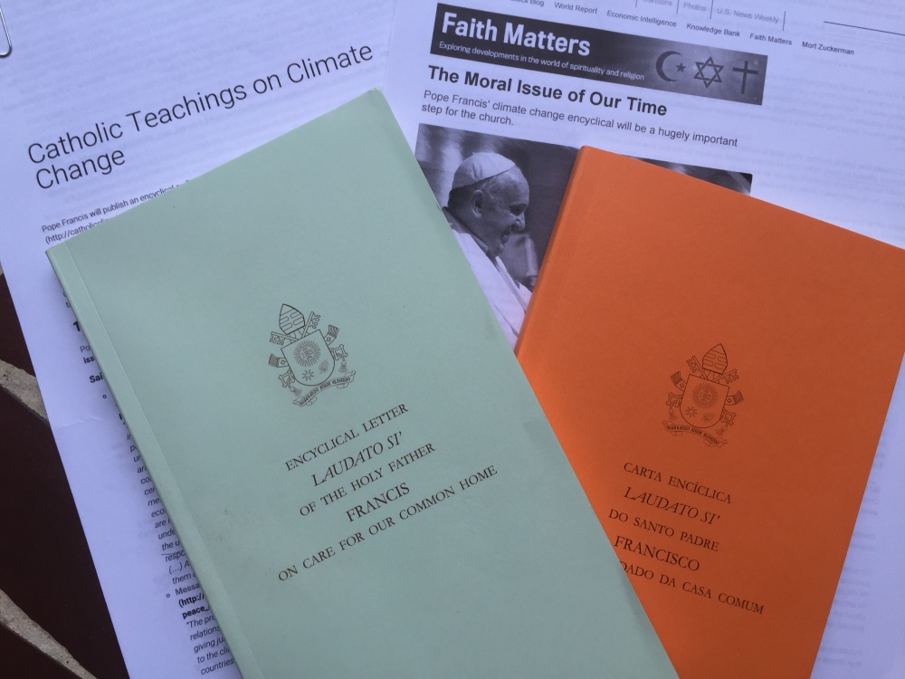 Pope Francis's encyclical on climate change and environmental protection was released at the Vatican on June 18, 2015. The controversial document, the first of its kind in the 2,000 year history of the church, seems at times written specifically for the battle over an international mine in a south Peruvian farm valley. Image by Justin Catanoso. Peru, 2015. Media file: 1.jpg