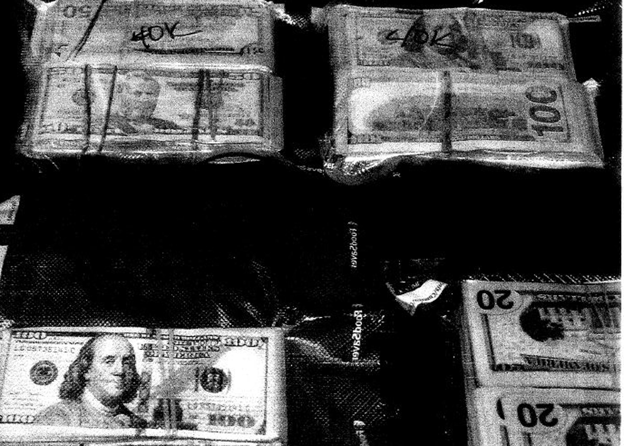 Money seized from a St. Matthews, KY hotel in February 2018 through asset forfeiture. Image courtesy of Jefferson County Circuit Court. United States, 2018. Money seized from a St. Matthews, KY hotel in February 2018 through asset forfeiture. Image courtesy of Jefferson County Circuit Court. United States, 2018.