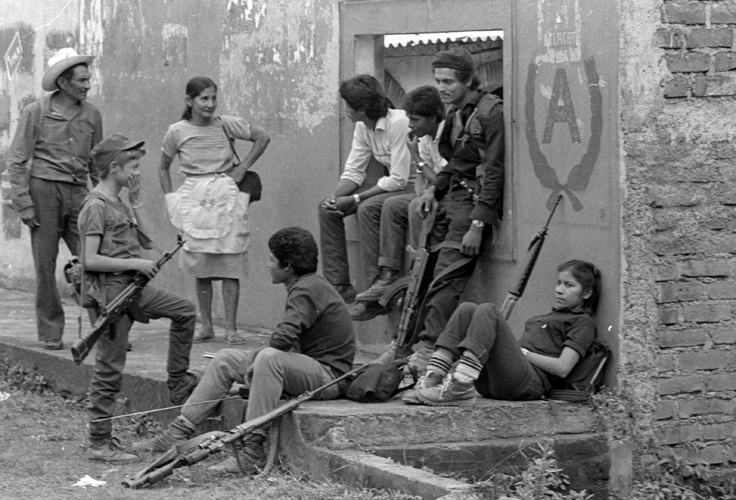 ERP combatants in Perquín. Image by Linda Hess Miller. El Salvador, 1990. ERP combatants in Perquín. Image by Linda Hess Miller. El Salvador, 1990.