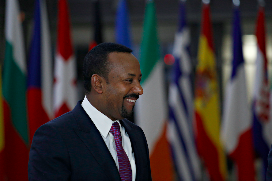 President of the European Council Donald Tusk welcomes Abiy Ahmed, prime minister of Ethiopia, prior to a meeting on January 24, 2019. Image by Alexandros Michailidis / Shutterstock. Belgium, 2019. President of the European Council Donald Tusk welcomes Abiy Ahmed, prime minister of Ethiopia, prior to a meeting on January 24, 2019. Image by Alexandros Michailidis / Shutterstock. Belgium, 2019.