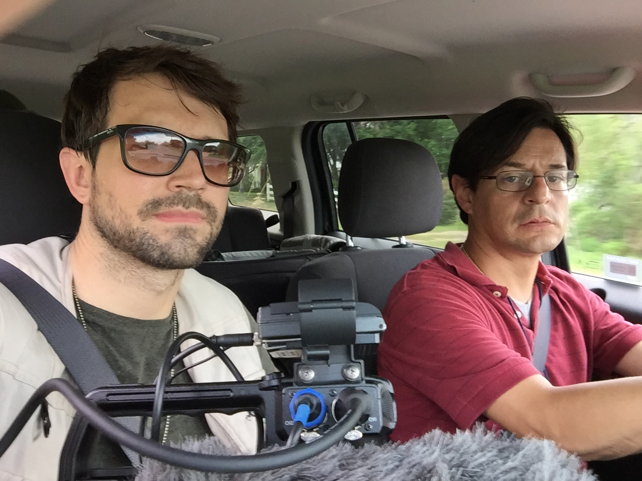 Todd Wiseman and Julián Aguilar driving on Oklahoma Avenue in Brownsville, August 2017. Image by Todd WIseman. United States, 2017. Todd Wiseman and Julián Aguilar driving on Oklahoma Avenue in Brownsville, August 2017. Image by Todd WIseman. United States, 2017.