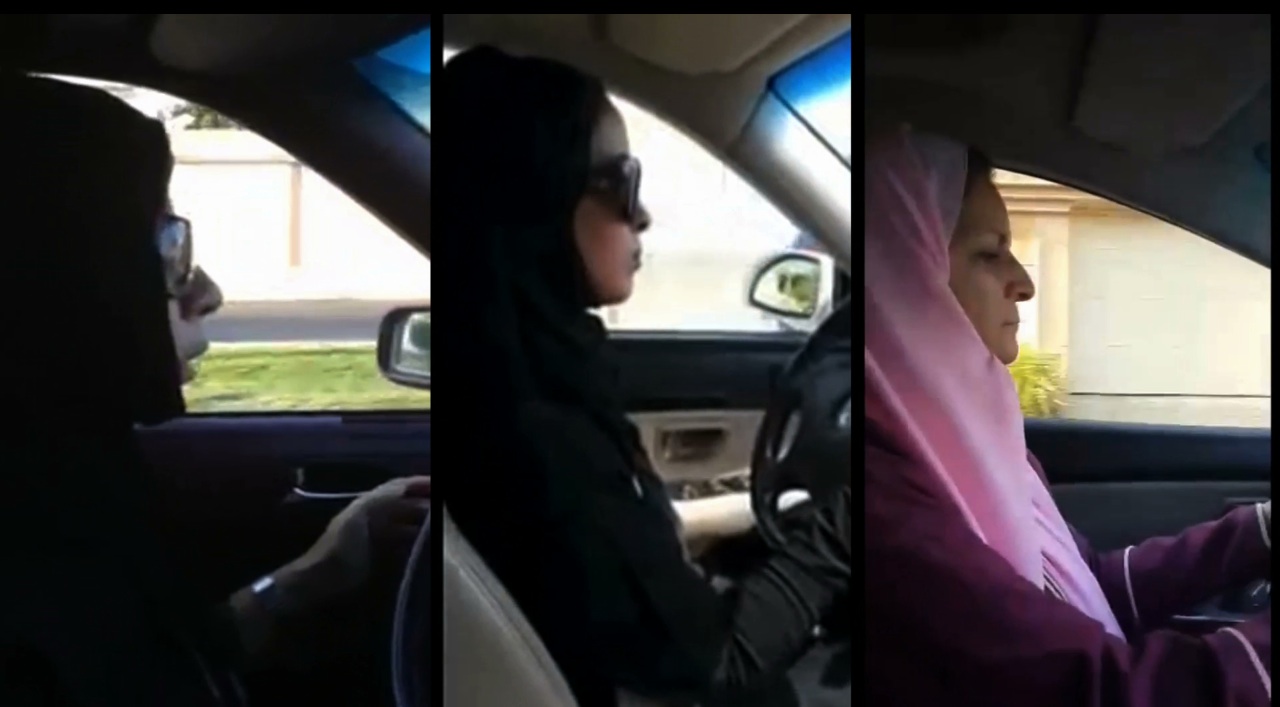 Screenshot from The New Yorker video: "Women Take the Wheel in Saudi Arabia" Media file: women.jpg