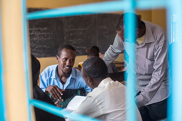 Local trainee teachers in Mandera, Kenya. Local government officials have started a teacher training project to fill the gap left by 900 teachers who fled the region after a number of Al Shabab attacks throughout 2014. Image by Will Swanson. Kenya. Media file: 955077_1_1222-onortheast-kenya_standard.jpg