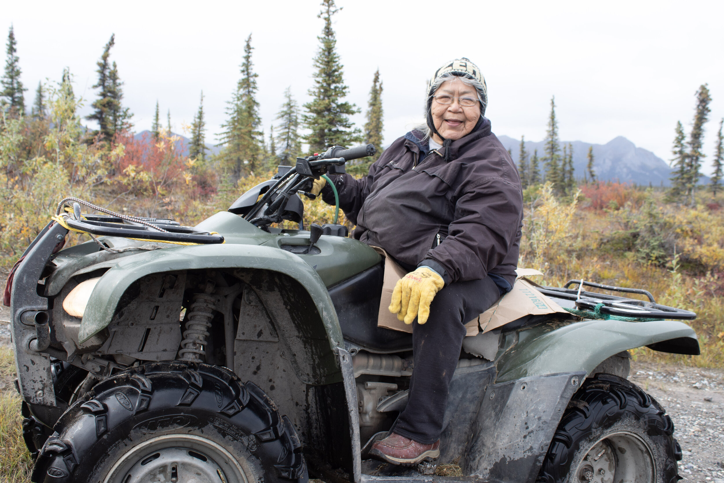 Sarah James on her four-wheeler. Image by Amy Martin. United States, 2019. Sarah James on her four-wheeler. Image by Amy Martin. United States, 2019.
