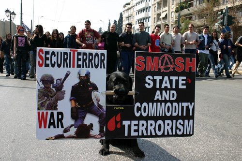 Greece has always had a strong protest culture and Athens is scene to hundreds of demonstrations every year, only a small minority of which turn violent. A scene from a past demonstration. 1