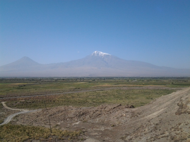View of Mt. Ararat from across the Armenian border. Image by Alia Malek. Armenia, 2012. Media file: 2012-09-26 10.06.20.jpg