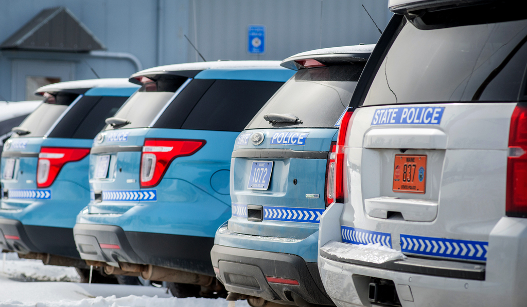 MaineStatePolice-C-LCO.jpg Maine State Police vehicles are pictured at the Troop E barracks. Image by Linda Coan O'Kresik / BDN. United States.