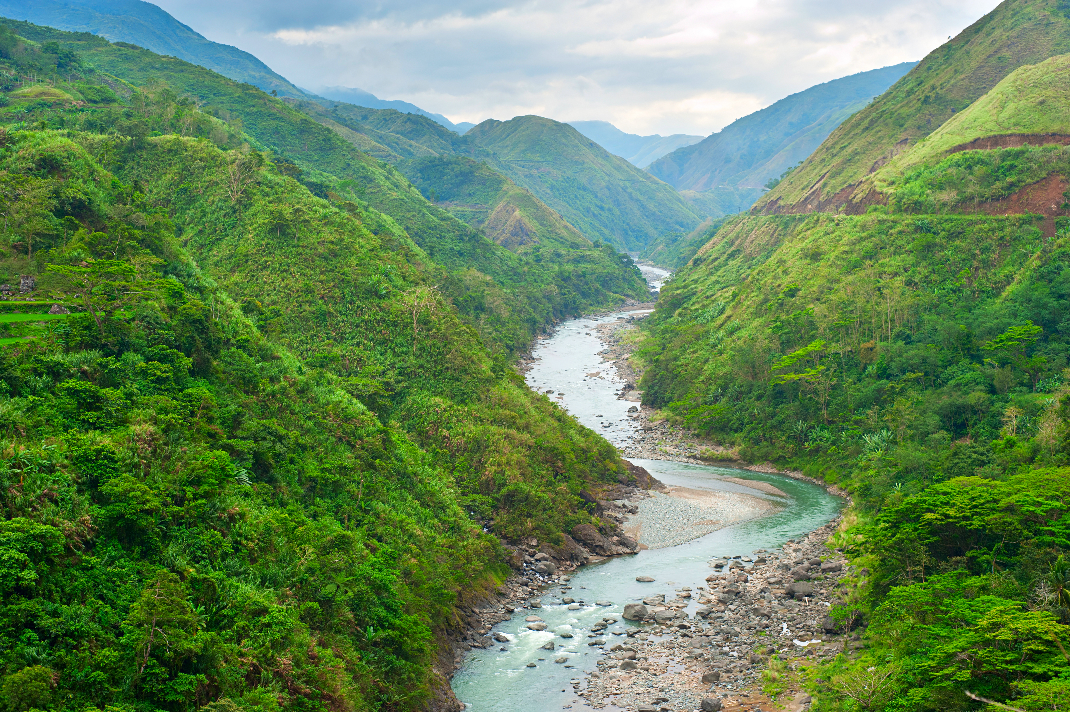 A river in the Cordillera mountains, Philippines. 