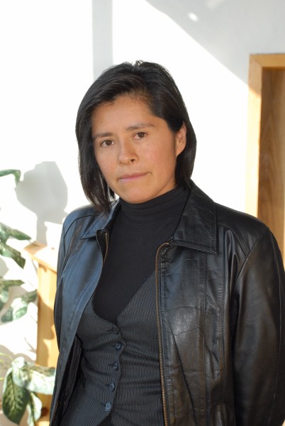 photo of woman in leather jacket